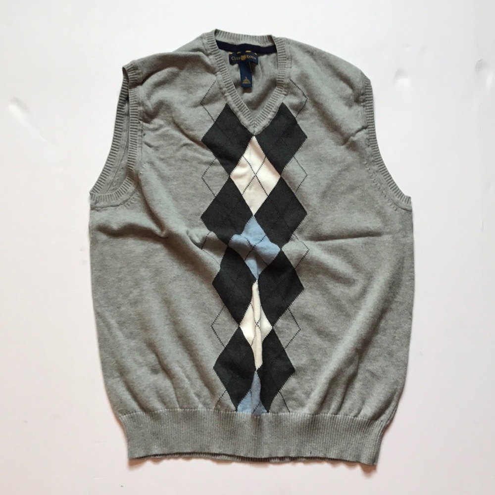 Club Room Gray Sweater Vest Small